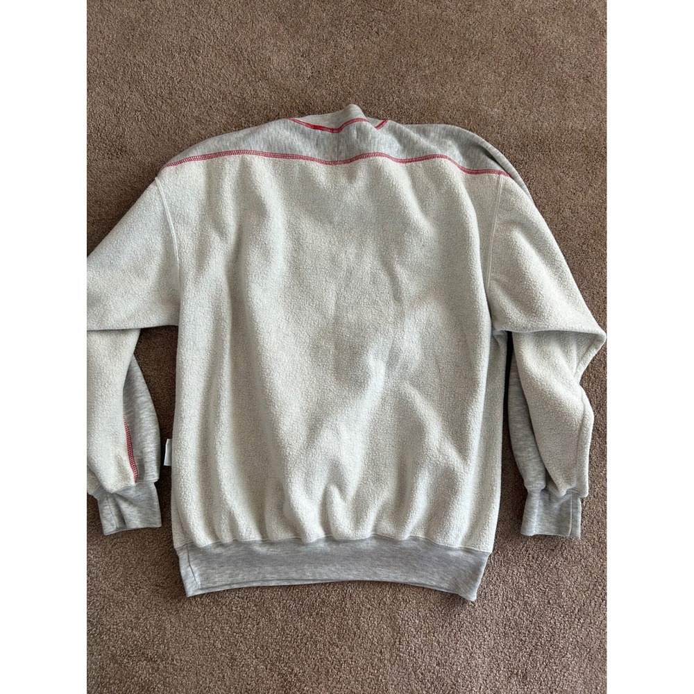 Vintage Toon Time Woodstock Peanuts Sweatshirt Large Fleece Embroidered Grey L - Picture 2 of 6